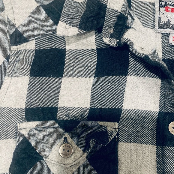 🛍 2/$25 TNA Black and White Buffalo Check shirt - Picture 6 of 8